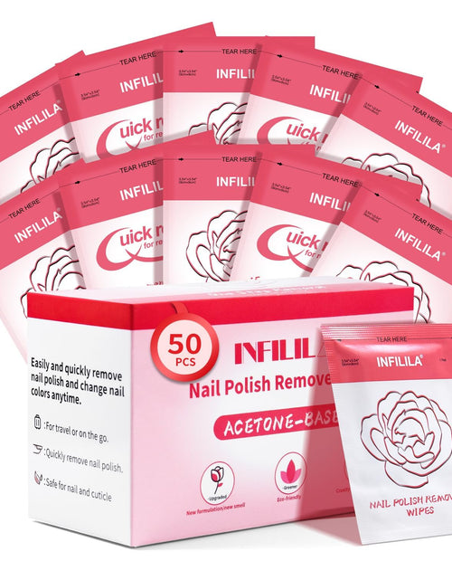 Load image into Gallery viewer, BestBy10/26 NXJ INFILILA Nail Polish Remover Pads Big Size 50 PCS

