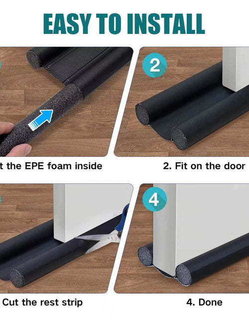 Load image into Gallery viewer, Protalwell Door Draft Stopper Brown Under Door Insulator Fits 1-3/4" Doors
