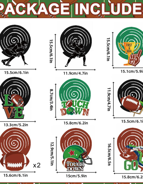 Load image into Gallery viewer, Koeilay Game Time Football Banner &amp; Decorations Green Brown Party Supplies
