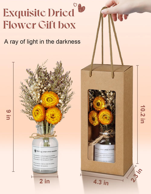 Load image into Gallery viewer, JMHACHY Preserved Sunflower Gift for Mom Birthday Yellow Natural Fibers
