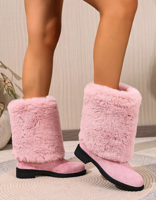Load image into Gallery viewer, Women’s Chunky Heel Snow Boots – Warm Winter Anti-Slip Ankle Boots
