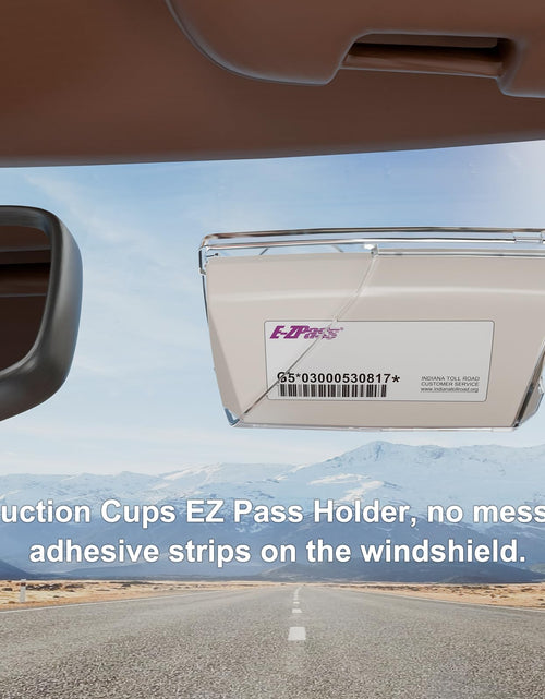 Load image into Gallery viewer, FLLIK EZ Pass Holder Windshield Clear Strong Suction Cups 1 Pack
