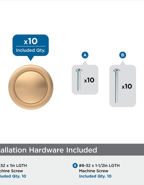 Load image into Gallery viewer, Amerock Champagne Bronze Cabinet Knob 1-3/16in 10 Pack Zinc Hardware
