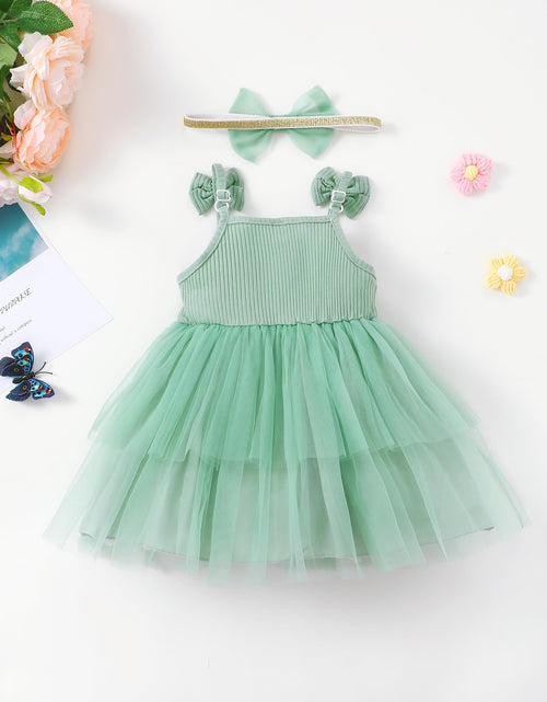Load image into Gallery viewer, Renotemy Girl Flower Dress White Sleeveless Tutu Sundress Size 3-4T
