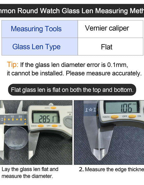 Load image into Gallery viewer, uxcell 32.5mm Sapphire Crystal Watch Glass Lens Round Flat 1.5mm Replacement
