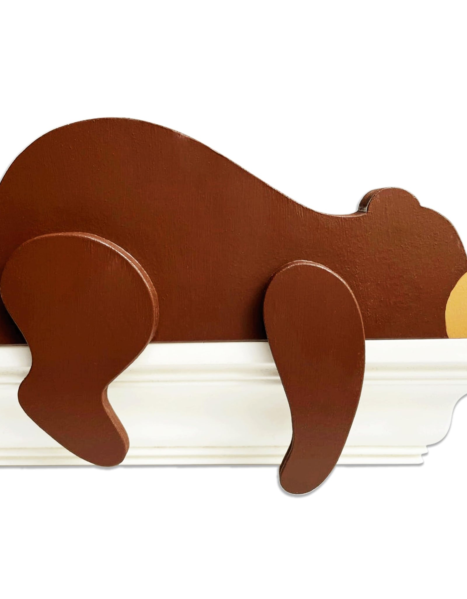 Fcimu Woodland Nursery Decor Black Bear Wooden Sleeping Bear Brown