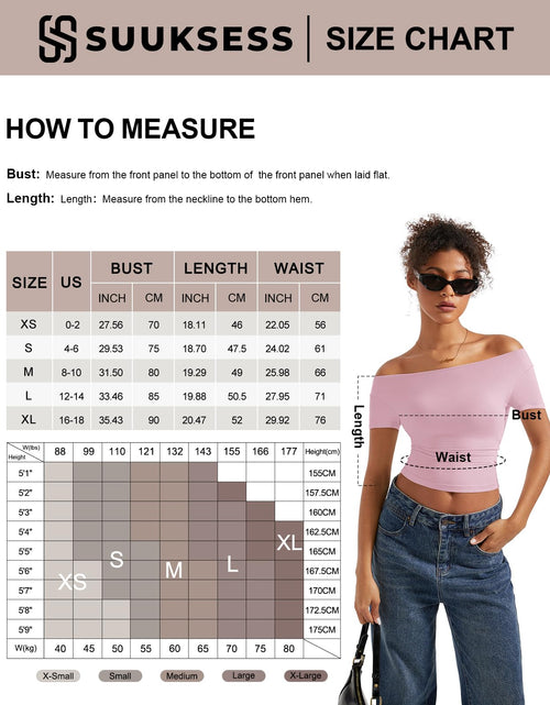 Load image into Gallery viewer, SUUKSESS Women Off Shoulder Cowl Neck Short Sleeve Top Light Blue Size M
