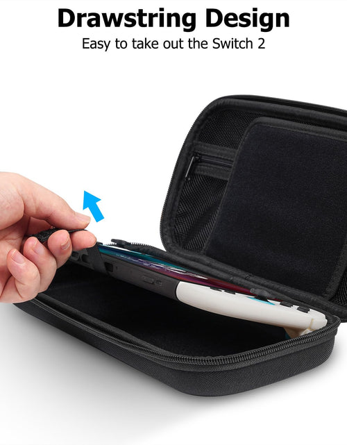 Load image into Gallery viewer, TIGOJH Nintendo Switch 2 Carrying Case Black 10 Game Slots &amp; Accessory Pocket
