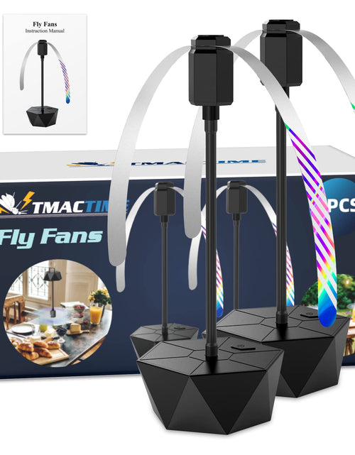 Load image into Gallery viewer, TMACTIME Fly Fans for Tables Soft Blades Portable Fly Repellent 2 Pack
