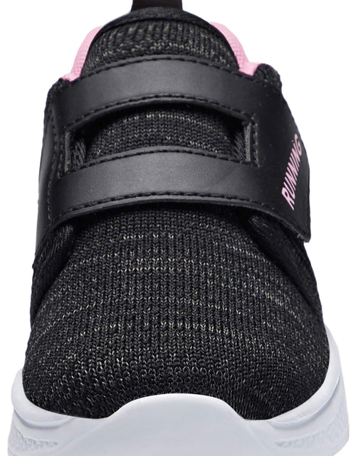 Load image into Gallery viewer, adituo Toddler Boys Girls Lightweight Athletic Sneakers Strap Black Pink Size 11
