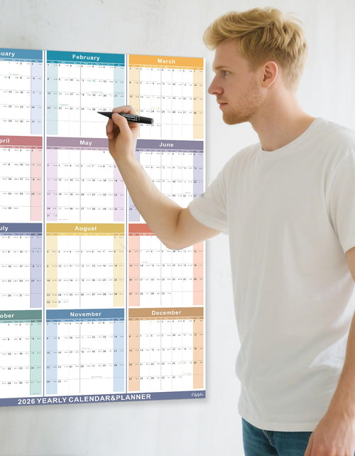 Load image into Gallery viewer, Lbylyhxc 2026 Yearly Wall Calendar Planner X-Large 34.7x22.8 Colorful
