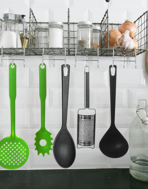 Load image into Gallery viewer, Dimeho 12pcs 3 Hook Wire Shelving Attachment Silver 3.74x3.27x1.38in
