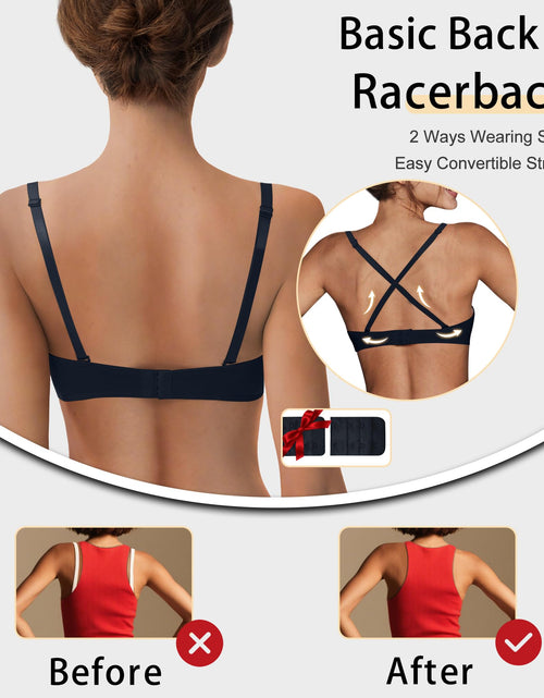 Load image into Gallery viewer, ZYQEXA Wireless Seamless Plunge Bra Black Racerback Size 38C
