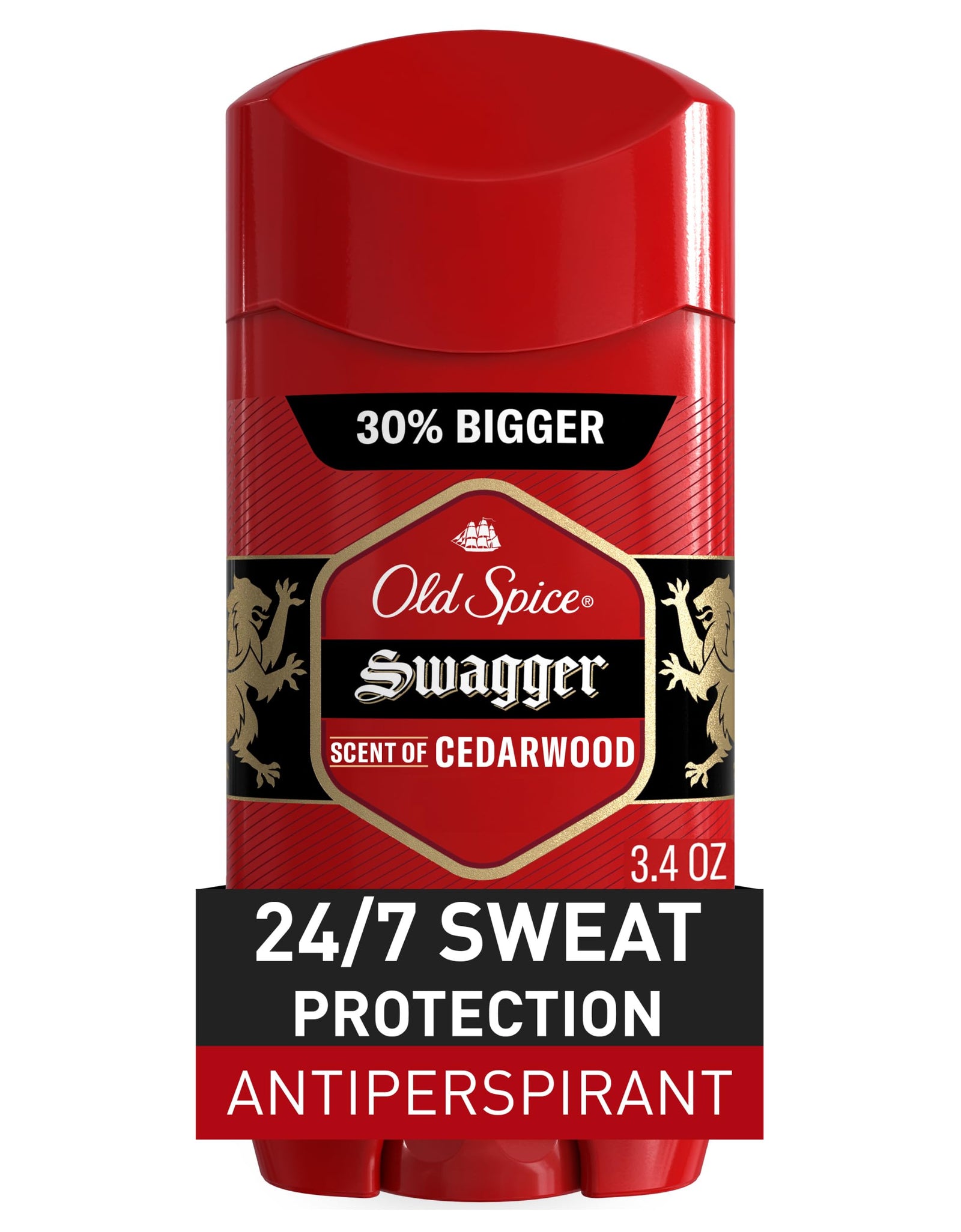 Old Spice Red Zone Men's Invisible Solid Anti-Perspirant Deodorant Swagger 3.4oz