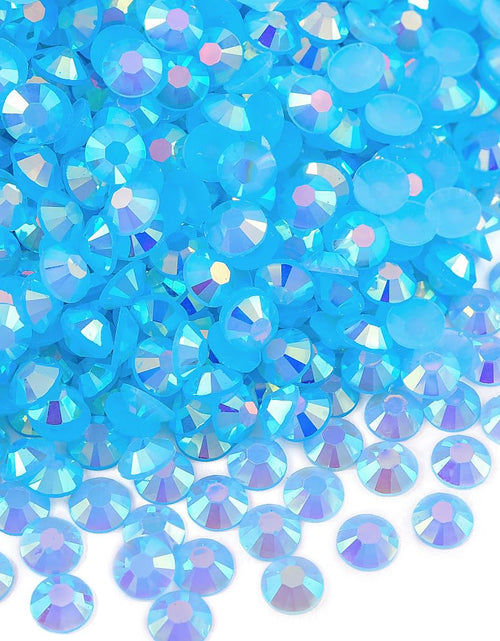 Load image into Gallery viewer, Blinginbox 500pcs 6mm AB Resin Flatback Rhinestones lt.Sapphire AB
