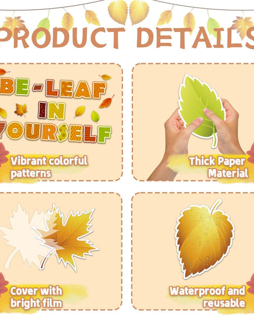 Load image into Gallery viewer, EggSun 112pcs Thanksgiving Fall Bulletin Board Decorations Maple Leaf 14x8in
