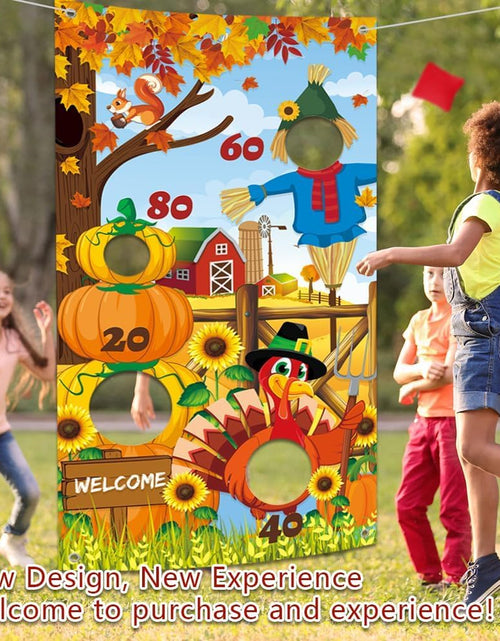 Load image into Gallery viewer, HiParty Thanksgiving Toss Game with 4 Bean Bags, Classic Fall Festival Design

