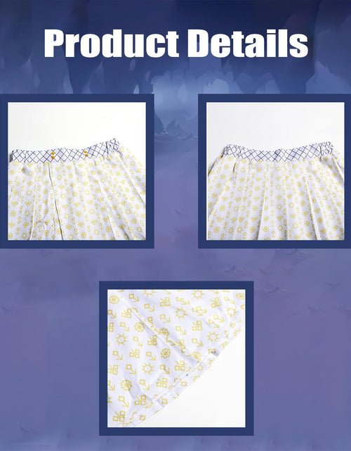 Load image into Gallery viewer, ACLGCSU Girls Zombie Cheerleader Costume 3PCS White Skirt Size 5-6 Years
