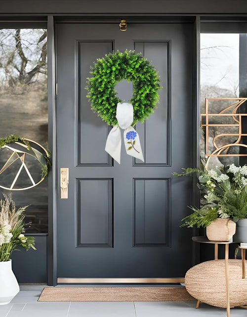 Load image into Gallery viewer, Personalized Boxwood Wreath 20" Front Door Farmhouse Porch Decor Monogram
