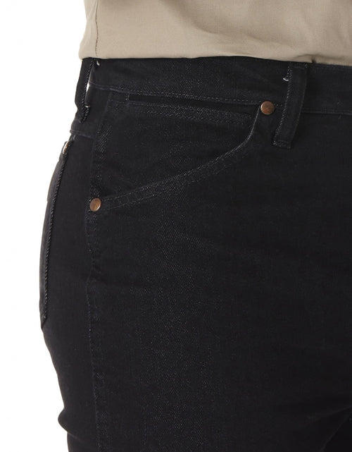 Load image into Gallery viewer, Wrangler Men's Cowboy Cut Slim Fit Boot Cut Jean Black Size 35W x 34L
