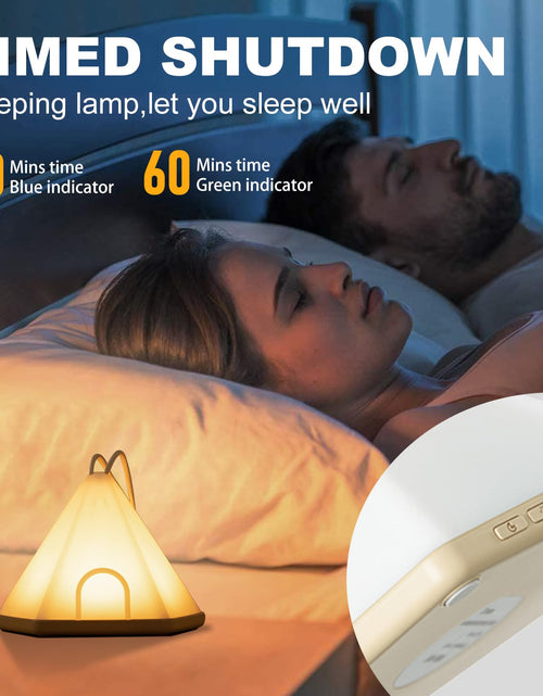 Load image into Gallery viewer, NPJGKY Portable Hanging Tent Night Light Desk Lamp Touch Dimmable Timer White
