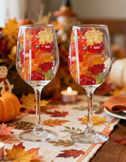 Load image into Gallery viewer, Chffcuh 130 PCS Thanksgiving Vase Fillers Fall Decor Acrylic Pumpkin Pearls
