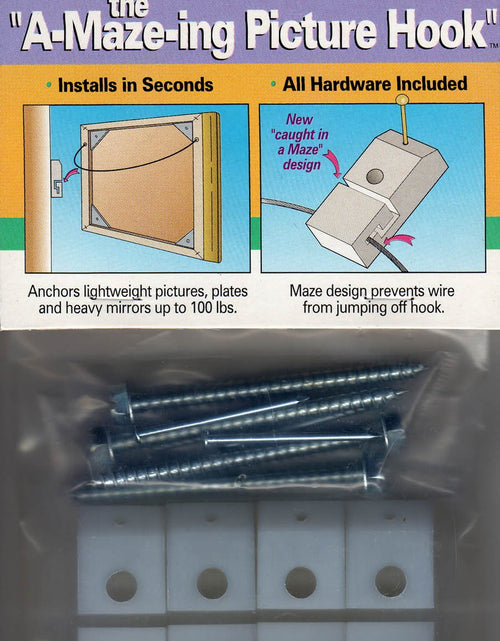 Load image into Gallery viewer, Quakehold! Ready America 4338 Anti-Fall Heavy Duty Picture Hook Clear 4Pc 100Lb
