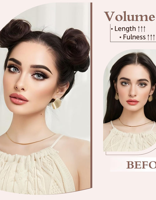 Load image into Gallery viewer, BOGSEA Space Buns Hair Pieces 2PCS Mini Claw Clip 27/613# Color
