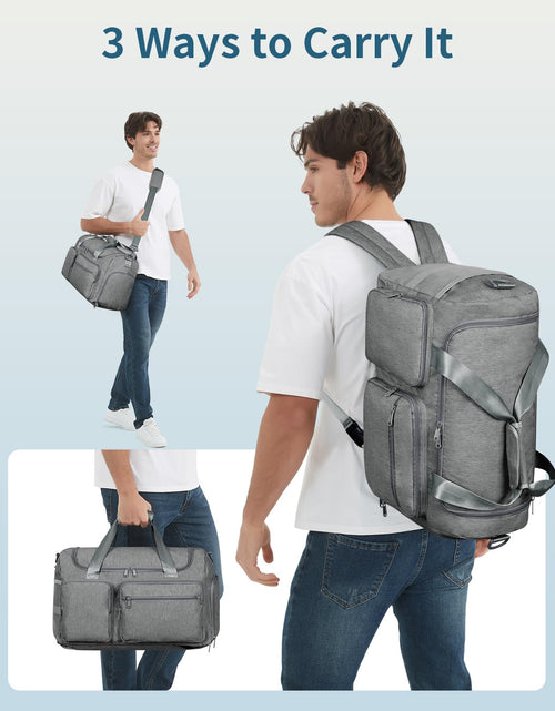Load image into Gallery viewer, sportsnew Travel Duffel Bag 27L Gym Shoe Compartment Grey Medium Size

