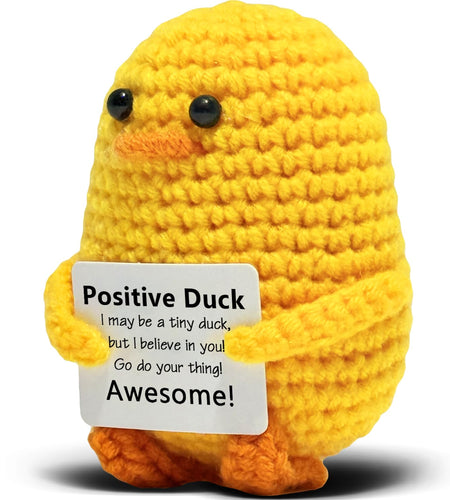 VKYN Handmade Multicolour Crochet Duck Inspirational Mental Health Decor