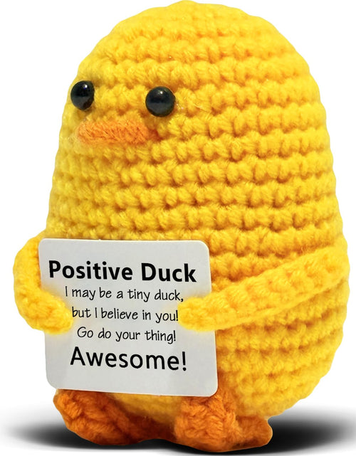 Load image into Gallery viewer, VKYN Handmade Multicolour Crochet Duck Inspirational Mental Health Decor
