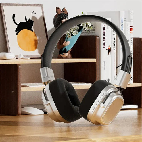 Load image into Gallery viewer, Retro On-Ear Wireless Headset Bluetooth Talking Headset Surround Sound Headset Bluetooth 5.3 DR02
