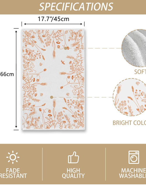 Load image into Gallery viewer, Rvsticty Fall Kitchen Towels Set 2, Floral Orange 18x26'' Thanksgiving Harvest
