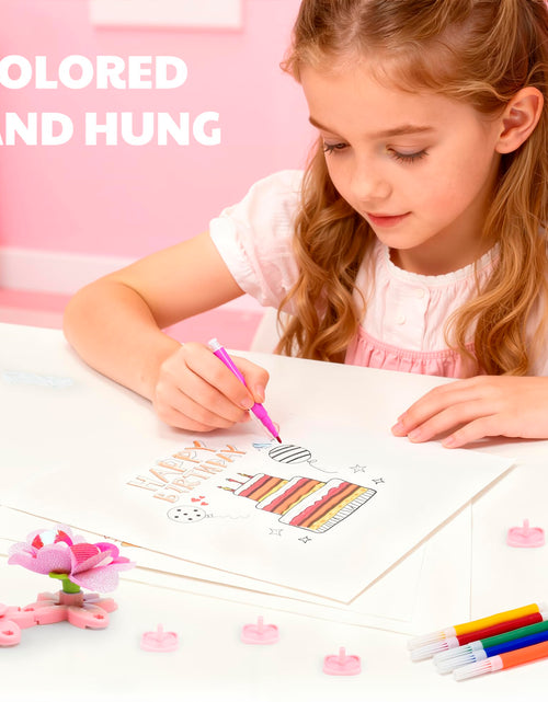 Load image into Gallery viewer, Kingci Fabric Flower Bouquets DIY Kit 117PCS Pink Creative Craft Set
