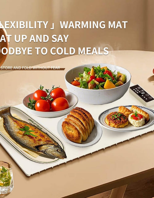 Load image into Gallery viewer, CLYORA Electric Warming Tray 23x15in Food Grade Silicone 5 Temp Auto Shut-Off
