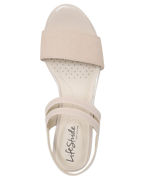Load image into Gallery viewer, LifeStride Womens Yolo Sandal Tender Taupe Size 6 M

