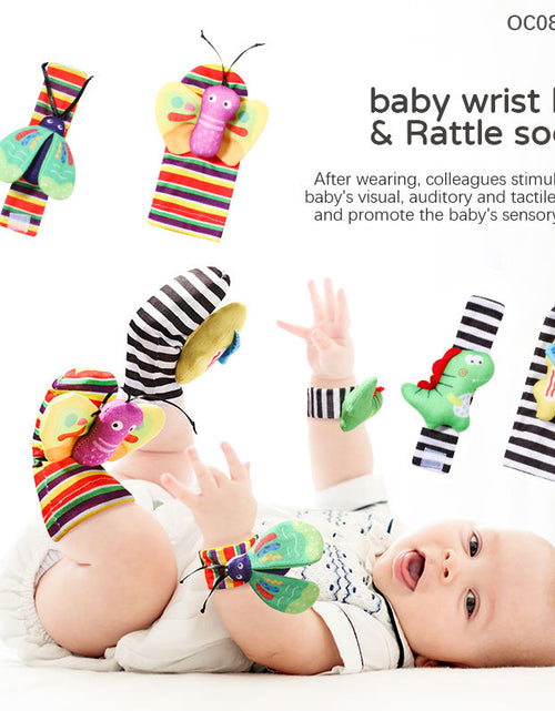 Load image into Gallery viewer, Baby Toys 0-1 Year Old Newborns Wrist Ringing Socks Comfort Set Baby Gift
