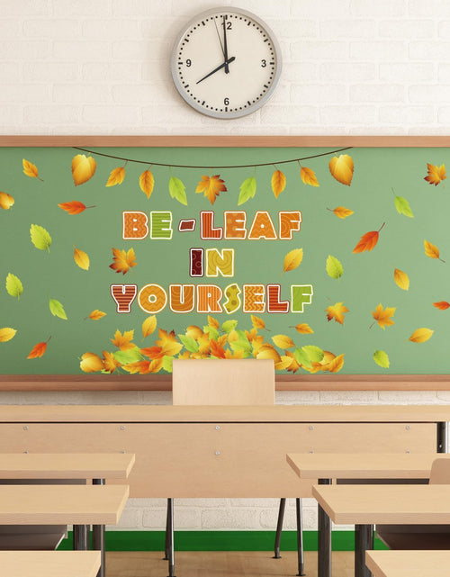 Load image into Gallery viewer, EggSun 112pcs Thanksgiving Fall Bulletin Board Decorations Maple Leaf 14x8in
