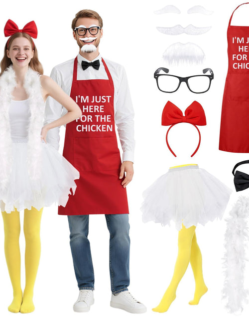 Load image into Gallery viewer, Apragaz 10 PCS Chicken Couple Costume Set Multi Color One Size
