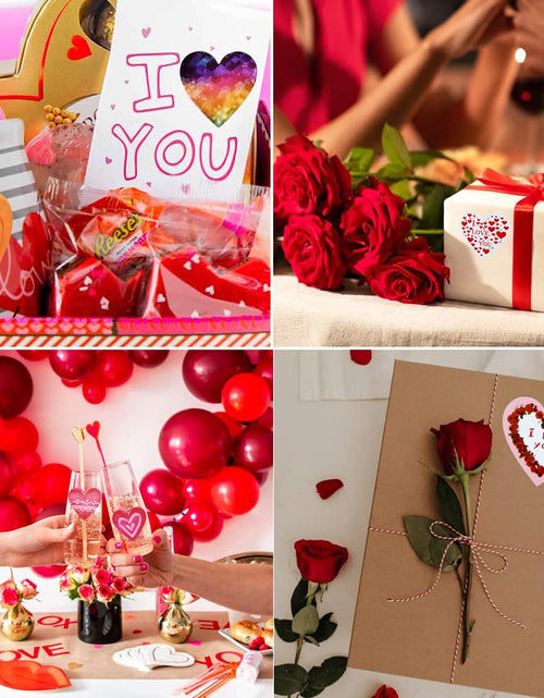 Load image into Gallery viewer, CTOHN 1500 PCS 1.5in Red Heart Stickers Self Adhesive Love Roll
