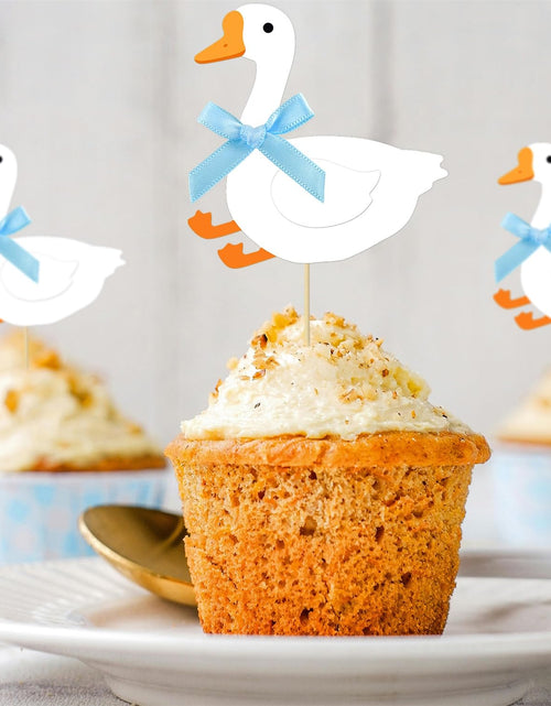 Load image into Gallery viewer, JDIYMI One Silly Goose Cupcake Topper Baby Shower Birthday Party 20pcs Blue
