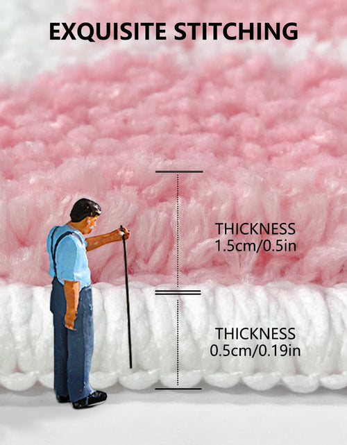 Load image into Gallery viewer, Aprophic Pink Pumpkin Bath Mat Fall Non Slip Microfiber Bathroom Rug 17x24
