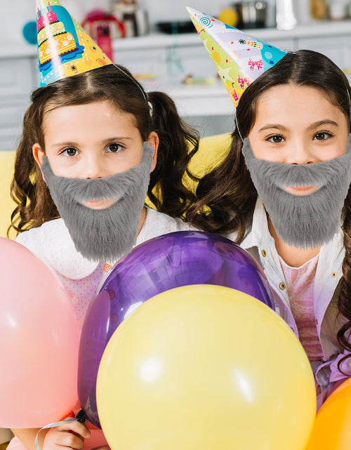 Load image into Gallery viewer, Lusofie Grey Fake Beard Elastic Realistic Costume Facial Hair for Role Play
