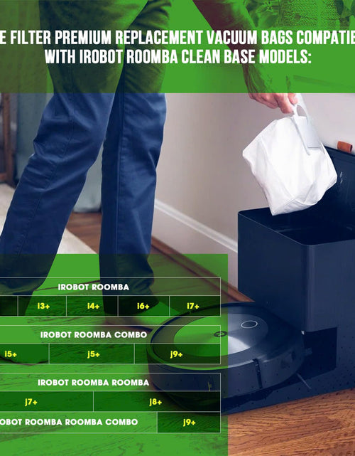 Load image into Gallery viewer, Bee Filter Vacuum Bags for iRobot i s j Series Roomba - 12 Count
