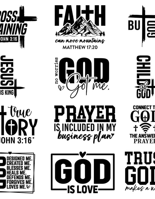 Load image into Gallery viewer, Amazingxy 9Pcs Religious Iron-On Decals DIY Heat Transfer Stickers
