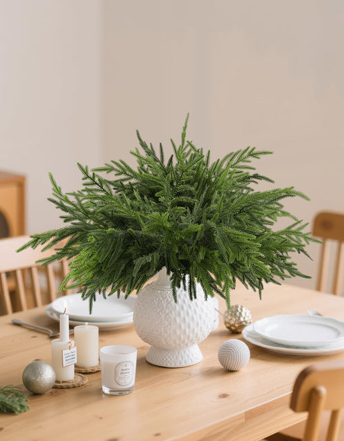 Load image into Gallery viewer, Wsorik 12Pcs 24 Inch Norfolk Pine Stems Artificial Greenery Branches
