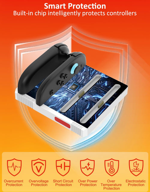 Load image into Gallery viewer, Eastfine Retro Style Nintendo Switch 2 Joy-Con Charger Station LED White Red
