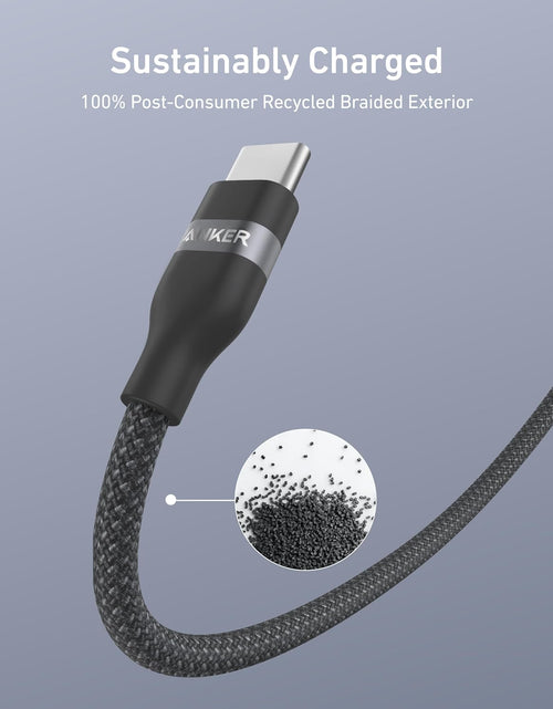 Load image into Gallery viewer, Anker USB-C to USB-C Cable (3 ft / 6 ft, 240W, Upcycled-Braided)

