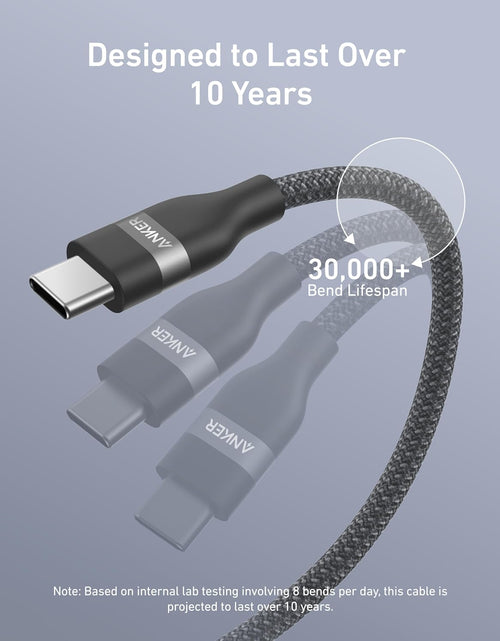 Load image into Gallery viewer, Anker USB-C to USB-C Cable (3 ft / 6 ft, 240W, Upcycled-Braided)
