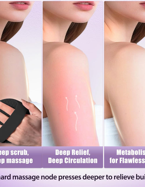 Load image into Gallery viewer, Canroom Silicone Body Scrubber Anti Zinc Infused Exfoliating Black

